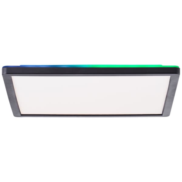 Brilliant Saltery LED overflademonteret loftpanel 30x30cm hvid/sort plast fjernbetjening Internt dæmpbar via fjernbetjening 20 W LED integreret (lysst