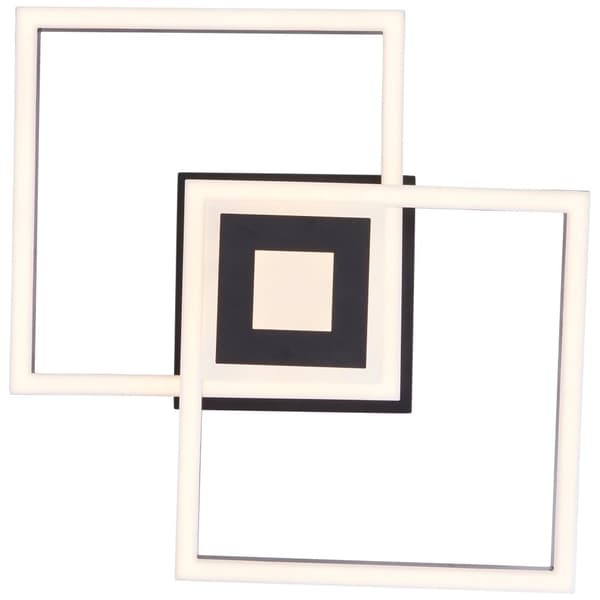BRE-Light Bray LED loftslampe 40x40cm sort Metal, plastik 22 W LED integreret (lysstrøm: 2900lm, lysfarve: 3000K)