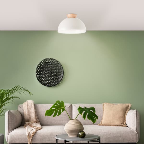 Brilliant Nalam loftslampe 35cm lys træ/grå metal/træ   1x A60, E27, 40 W, egnet til normal lampe (medfølger ikke)