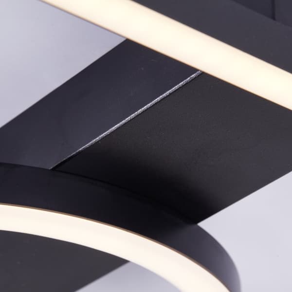 BRE-Light Maureen LED loftslampe 40x40cm sort Metal, plastik   24 W LED integreret (lysstrøm: 2700lm, lysfarve: 3000K)