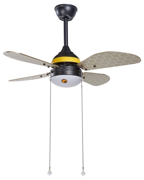 Takfläkt med Lampa Biformad Taklampa för barn med dragkedja 4 blad Hastighetsreglering Modern Design Barnrum Sovrum