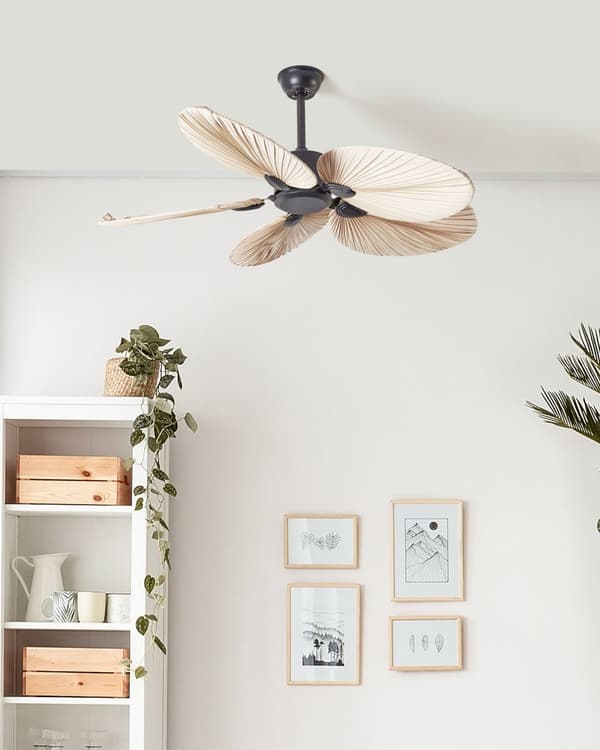 Takfläkt Metall Svart Naturlig Hastighetsreglering Timer Vardagsrum Sovrum Modern Skandinavisk Design