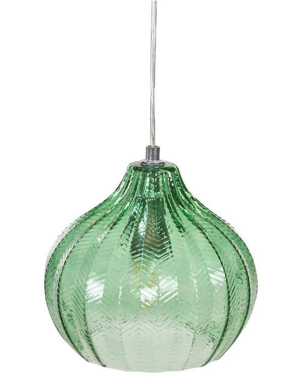 Taklampa Grön glasskärm Retrobelysning Hängande lampa