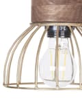 Miniatyrbild 7 av 9: Taklampa 5 ljus Mangoträ Mässing Metall Järnskärm Genombruten Taklampa Rustik Modern