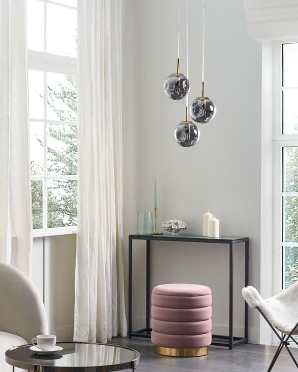 Taklampa Transparenta Glasskärmar Mässing Järn 3 Lampor Modern Design Heminredning Tillbehör Vardagsrum