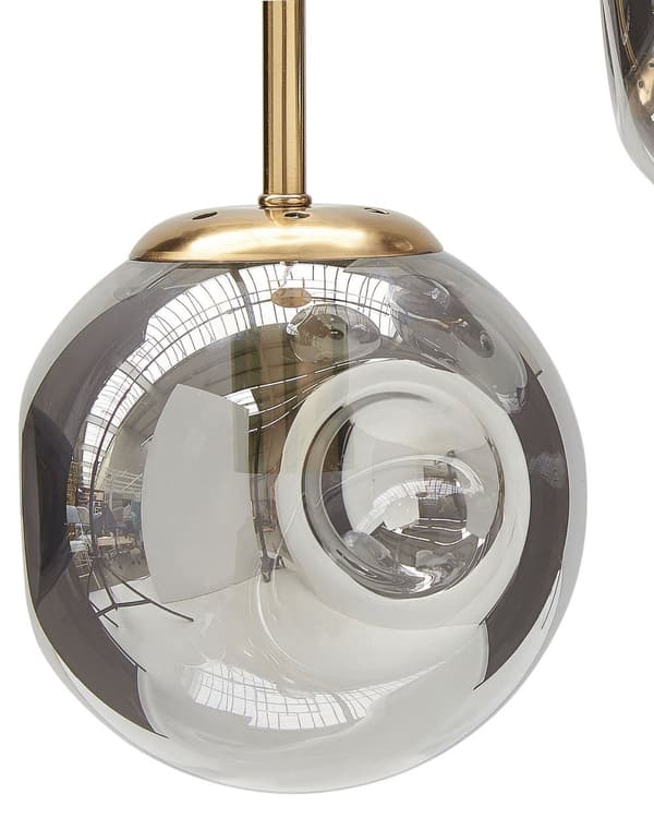 Taklampa Transparenta Glasskärmar Mässing Järn 3 Lampor Modern Design Heminredning Tillbehör Vardagsrum