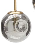 Miniatyrbild 6 av 9: Taklampa Transparenta Glasskärmar Mässing Järn 3 Lampor Modern Design Heminredning Tillbehör Vardagsrum