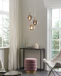 Miniatyrbild 2 av 9: Taklampa Transparenta Glasskärmar Mässing Järn 3 Lampor Modern Design Heminredning Tillbehör Vardagsrum