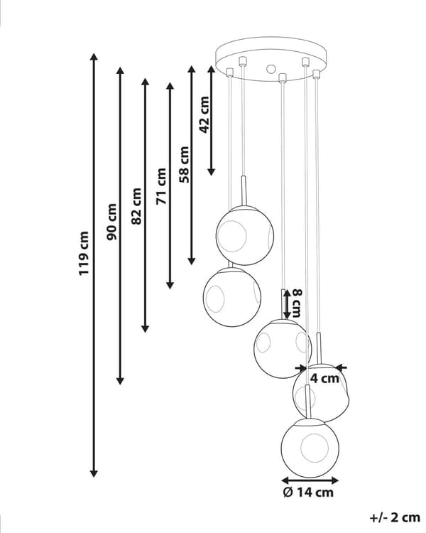 Taklampa Transparenta Glasskärmar Mässing Järn 5 Lampor Modern Design Heminredning Tillbehör Vardagsrum