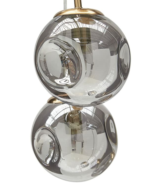 Taklampa Transparenta Glasskärmar Mässing Järn 5 Lampor Modern Design Heminredning Tillbehör Vardagsrum
