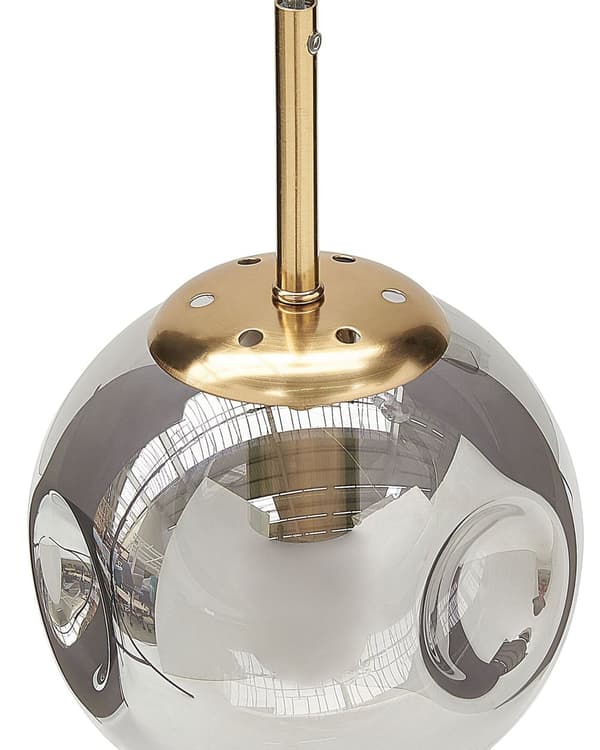 Taklampa Transparenta Glasskärmar Mässing Järn 5 Lampor Modern Design Heminredning Tillbehör Vardagsrum