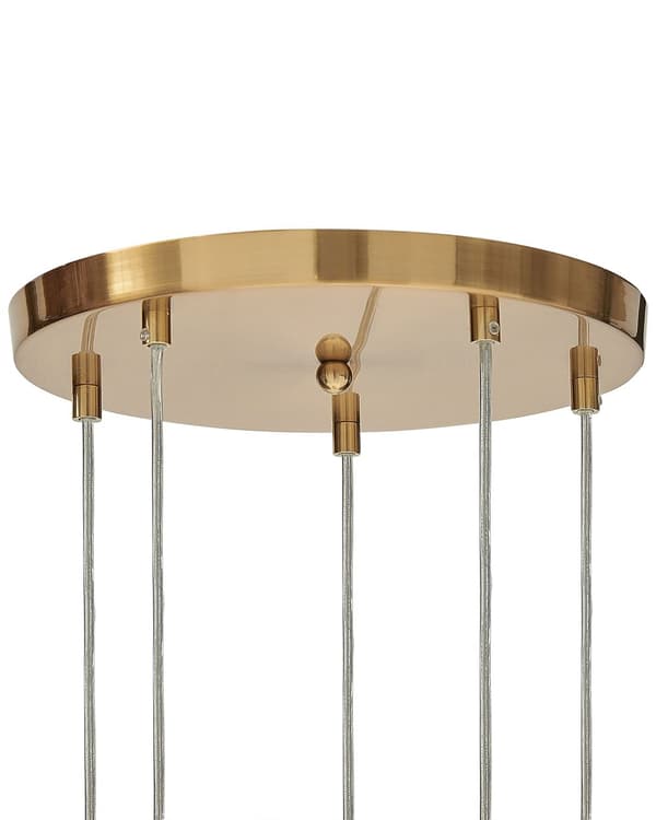 Taklampa Transparenta Glasskärmar Mässing Järn 5 Lampor Modern Design Heminredning Tillbehör Vardagsrum