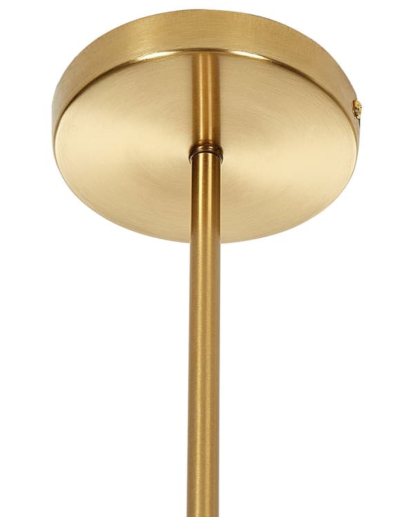 Taklampa Mässing Metall 100 cm 13-glödlampa Armatur Vit Glas Globe Skärmar Glam Ljuskrona