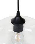 Miniatyrbild 6 av 9: Taklampa Transparenta Glasskärmar Svart Järn 6 Lampor Modern Design Heminredning Tillbehör Vardagsrum