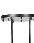 Miniatyrbild 8 av 9: Taklampa Transparenta Glasskärmar Svart Järn 6 Lampor Modern Design Heminredning Tillbehör Vardagsrum