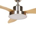 Miniatyrbild 7 av 9: Takfläkt med ljus Ventilator Silver med Ljust trä Syntetiskt material Fjärrkontroll 6 hastigheter 3 ljusnivåer Traditionellt vardagsrum Sovrum