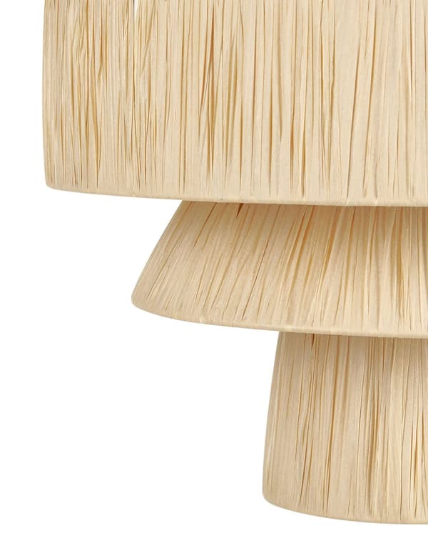 Hänglampa Naturpapper Texturerad skärm Japandi Jutesnöre i naturlig stil