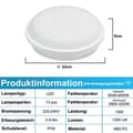 Miniatyrbild 2 av 4: LED taklampa - XMTECH - 15W - Kall vit - IP44 - Rörelsedetektor