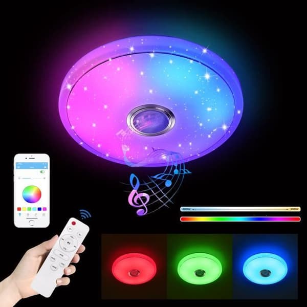LED taklampa - XMTECH - 48W - Bluetooth - Fjärrkontroll - Dimbar