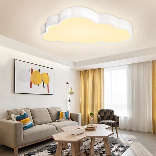 XMTECH LED-taklampa - Dimbar fjärrkontroll - 2 700K till 6 500K - Kontor Vardagsrum Sovrum Kök IP44