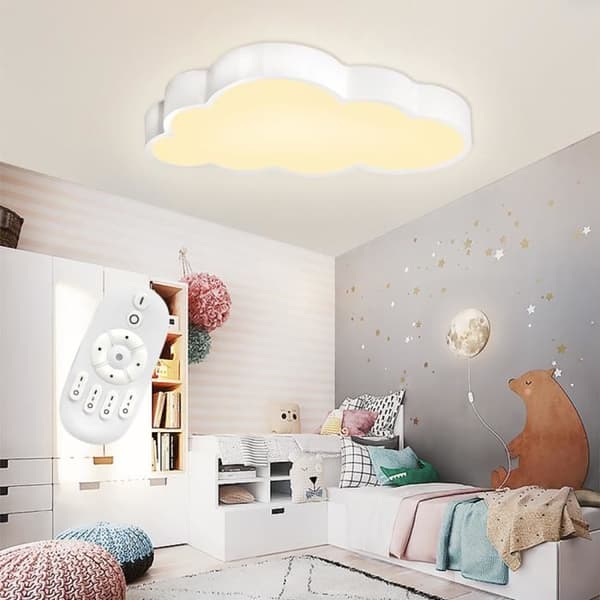 XMTECH LED-taklampa - Dimbar fjärrkontroll - 2 700K till 6 500K - Kontor Vardagsrum Sovrum Kök IP44