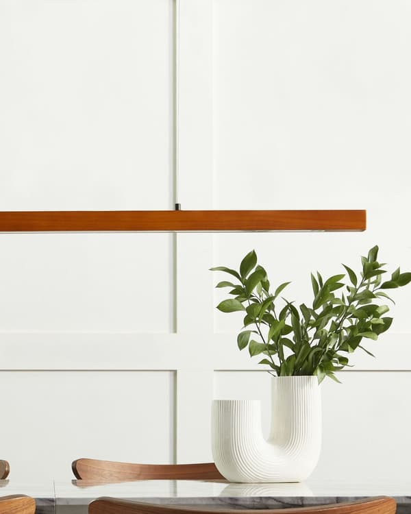 Pendellampa Mörk ek 115 cm med Dimmer Integrerad LED-lampa Hängande Retro Rustik belysning
