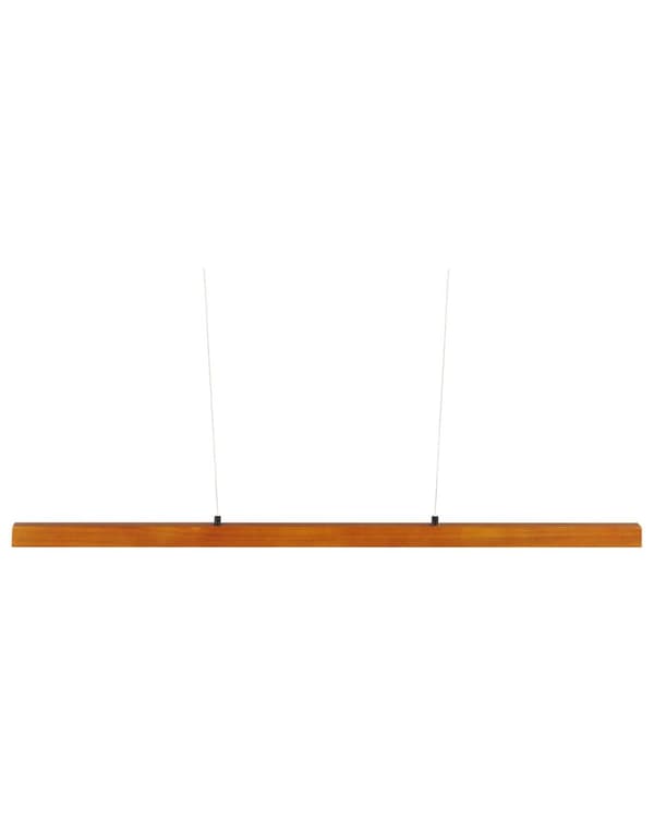 Pendellampa Mörk ek 115 cm med Dimmer Integrerad LED-lampa Hängande Retro Rustik belysning