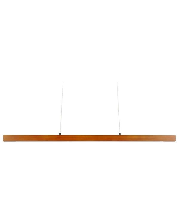Pendellampa Mörk ek 115 cm med Dimmer Integrerad LED-lampa Hängande Retro Rustik belysning