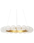 Miniatyrbild 5 av 8: Hängande lampa Guld Metall Järn Hängande Ljus Glasskärm Rund Form Modern Glamour Belysning Vardagsrum Matsal Sovrum