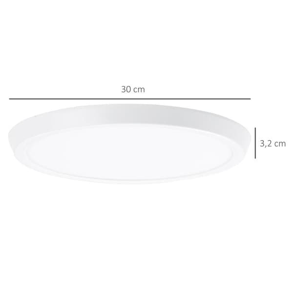 Rootz Loftslys - Smart LED - App og stemmestyring - Fjernbetjening - Timer - Mange farver - Ø30 x 3,2 cm