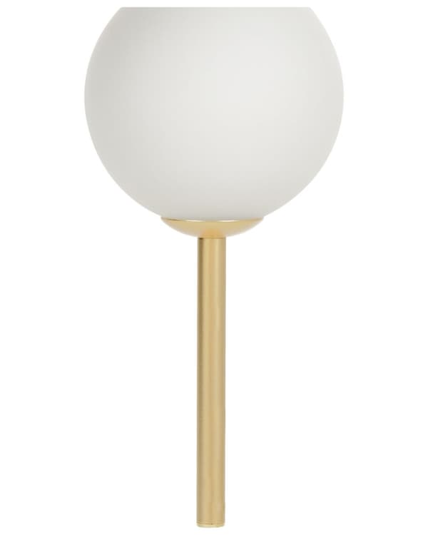 LED-pendellampa med 3 lampor Guld metall Runda glasskärmar