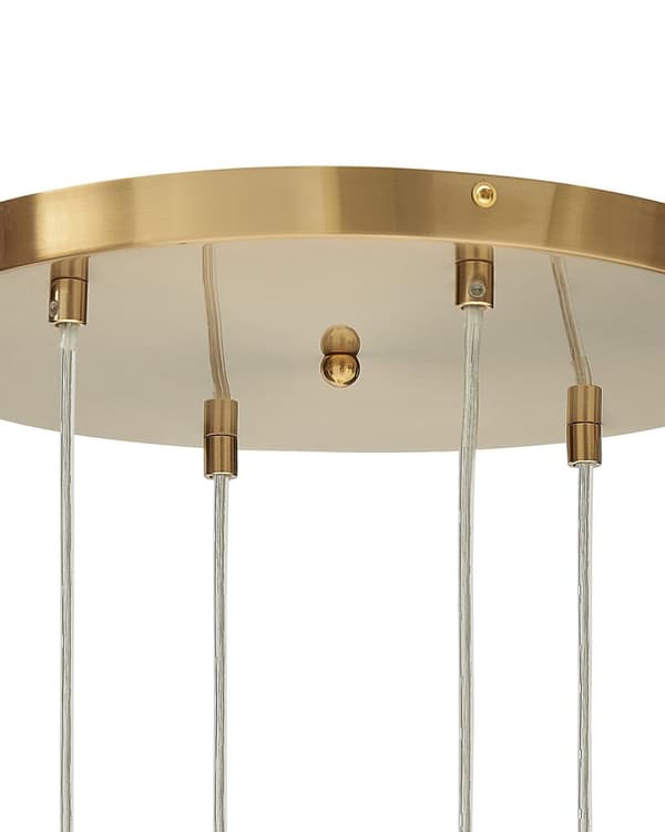 Pendellampa Halvgenomskinlig Mässing Koppar Silver Glasskärmar Järn 6 lampa Modern Design Heminredning Tillbehör Vardagsrum