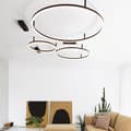 Miniatyrbild 2 av 2: Ideal Lux ORACLE Integrated Led Ring Semi Taklampa Svart 90cm 3000K