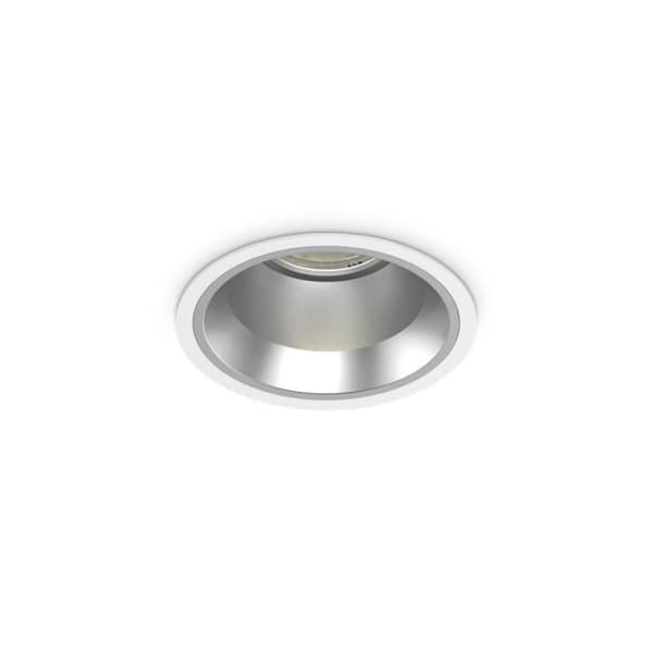 Vit rund infälld downlight, 3000K, 15W