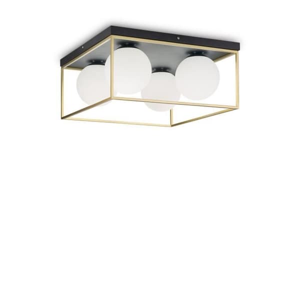 Ideal Lux Lighting Brass Light Antique 4 Ceiling Light IDL198156