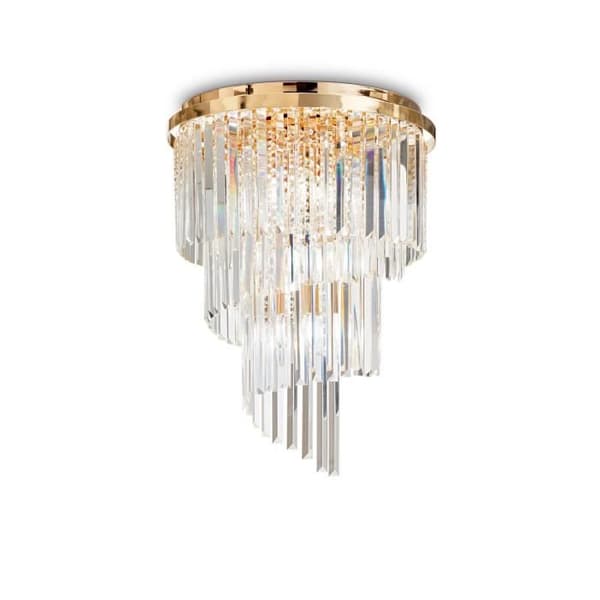 Ideal Lux Lighting 12 ljus takbeslag Ljuskrona Guld IDL213507