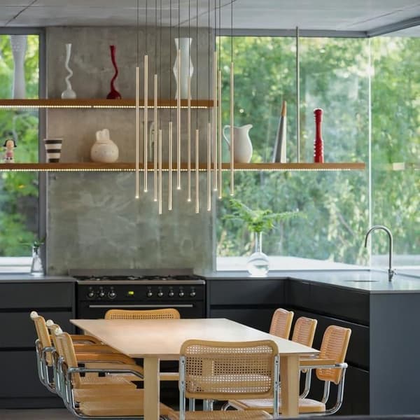 Ideal Lux FILO Dekorativ taklampa med 12 kluster droppar i mässing 3000K
