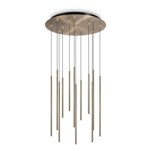 Ideal Lux FILO Dekorativ taklampa med 12 kluster droppar i mässing 3000K