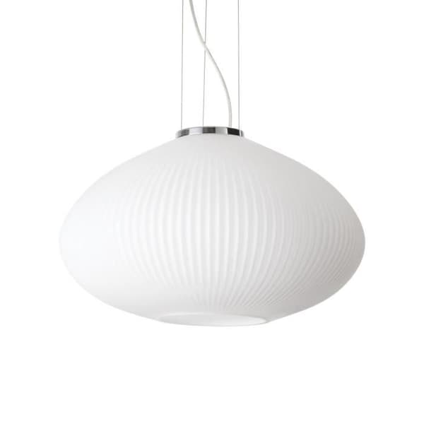 Plafondslampa - Ideal Lux - PLISSE - Globe Dome - Krom - 45cm - E27