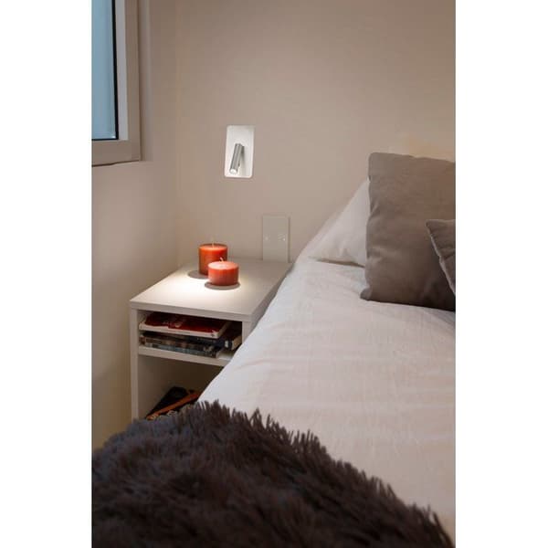 Vägglampa - FARO - Suau - Integrerad LED - Grå - Modern design Nickel