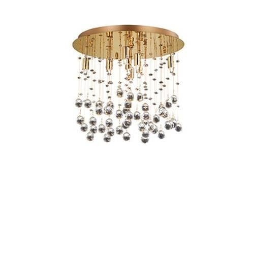 Ideal Lux MOONLIGHT PL8, Vardagsrum, Guld, IP20, Yta, Rund, Metall