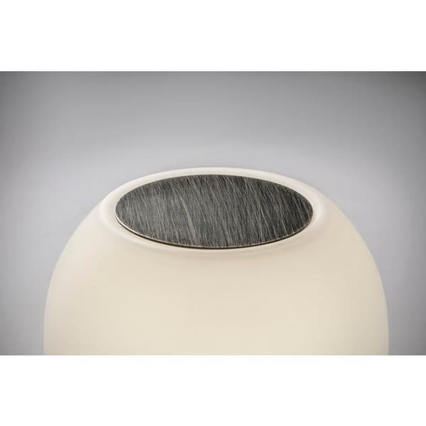 LED vägg- eller taklampa - FARO - Moy Led - Ø 13cm - Metall och Opalinglas - IP44