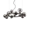 Miniatyrbild 1 av 2: Plafonnier - Ideal Lux - PERLAGE - 14 ljus - Svart - Metall och glas - Modern design