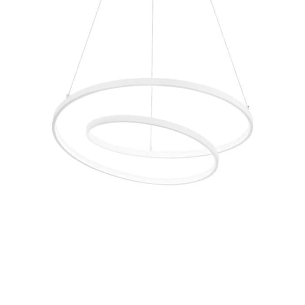 Ideal Lux OZ Integrated Dimbar Swirl LED Taklampa Vit, 3000K