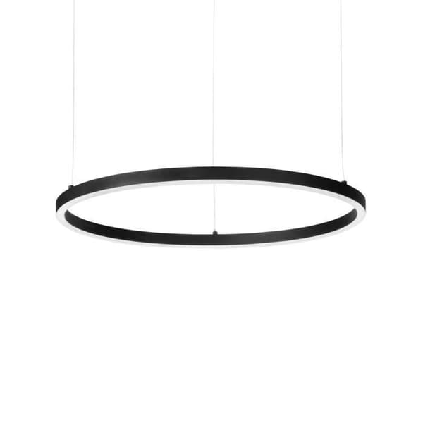 Ideal Lux ORACLE Slim DALI Dimbar Rund 90cm Integrerad LED-taklampa Svart, 3000K