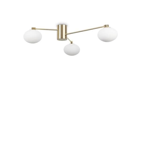 Taklampa - IDEAL LUX - HERMES - 3 armar - Mässing - IP20 - Modern design
