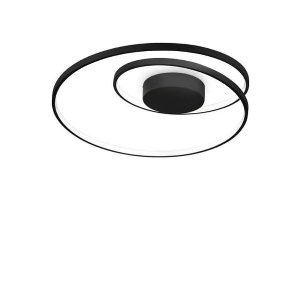 Ideal Lux OZ Dimbar virvlande integrerad LED Semi-Flush Mount Light, Svart, 3000K