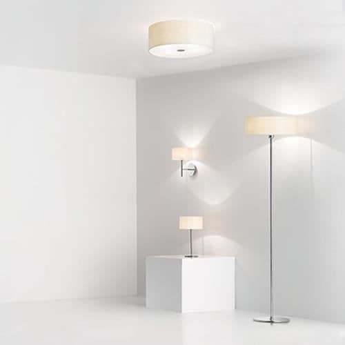 Ideal Lux Woody PL4, Matsal, Vardagsrum, Beige, IP20, Yta, Cylinder, Krom, Metall, Polyvinylklorid