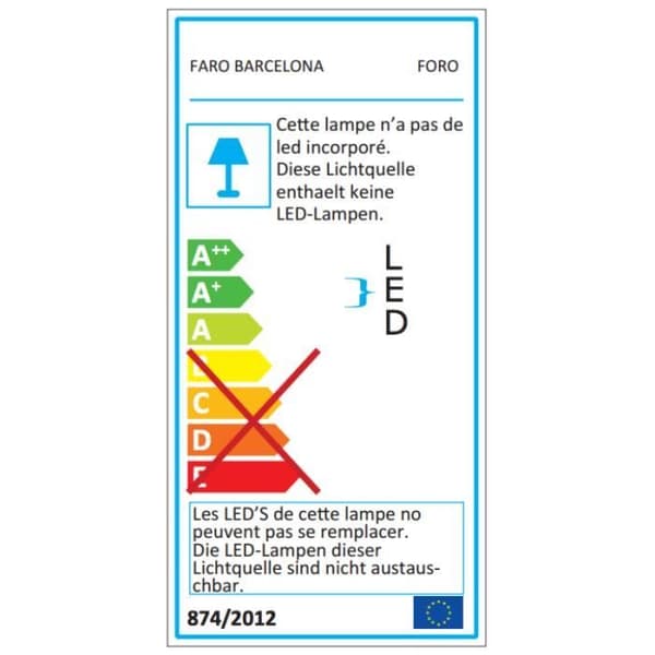 Faro - Foro LED rund badrumstaklampa IP44 D36 cm - Vit Rosa