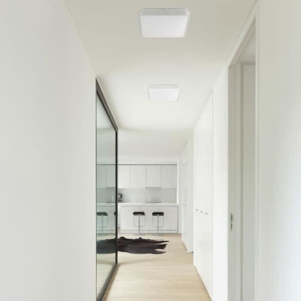 Faro - Iris-2 LED fyrkantig taklampa L29,5 cm - Rosa Grå